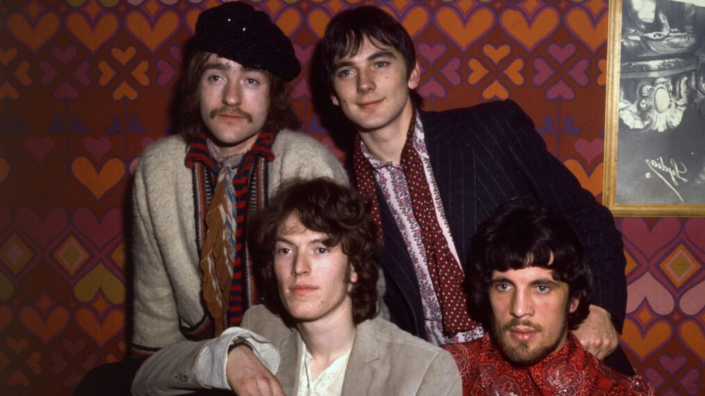 circa 1970: British experimental psychedelic rock group Traffic, with founder member, the young multi-instrumentalist Stevie Winwood, Chris Wood, Jim Capaldi and Dave Mason.
