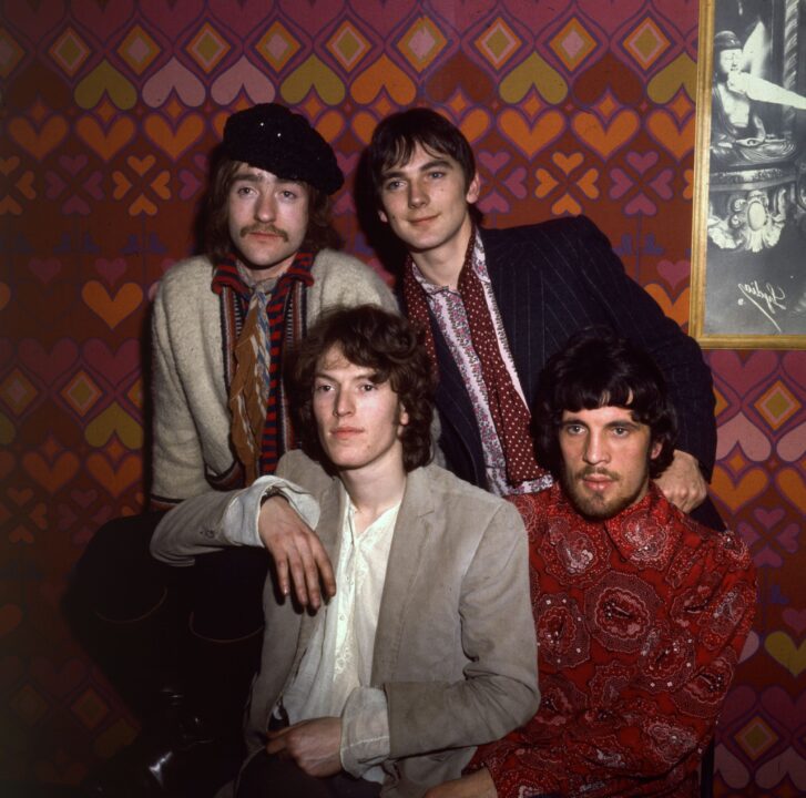 circa 1970: British experimental psychedelic rock group Traffic, with founder member, the young multi-instrumentalist Stevie Winwood, Chris Wood, Jim Capaldi and Dave Mason.