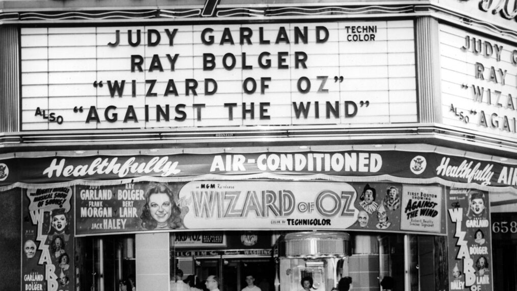 THE WIZARD OF OZ, Marquee of a theater, late 1940s