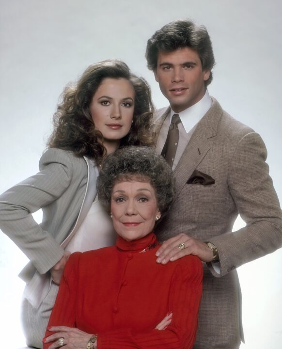 FALCON CREST, from left: Ana Alicia, Jane Wyman, Lorenzo Lamas, (1982), 1981-1990.