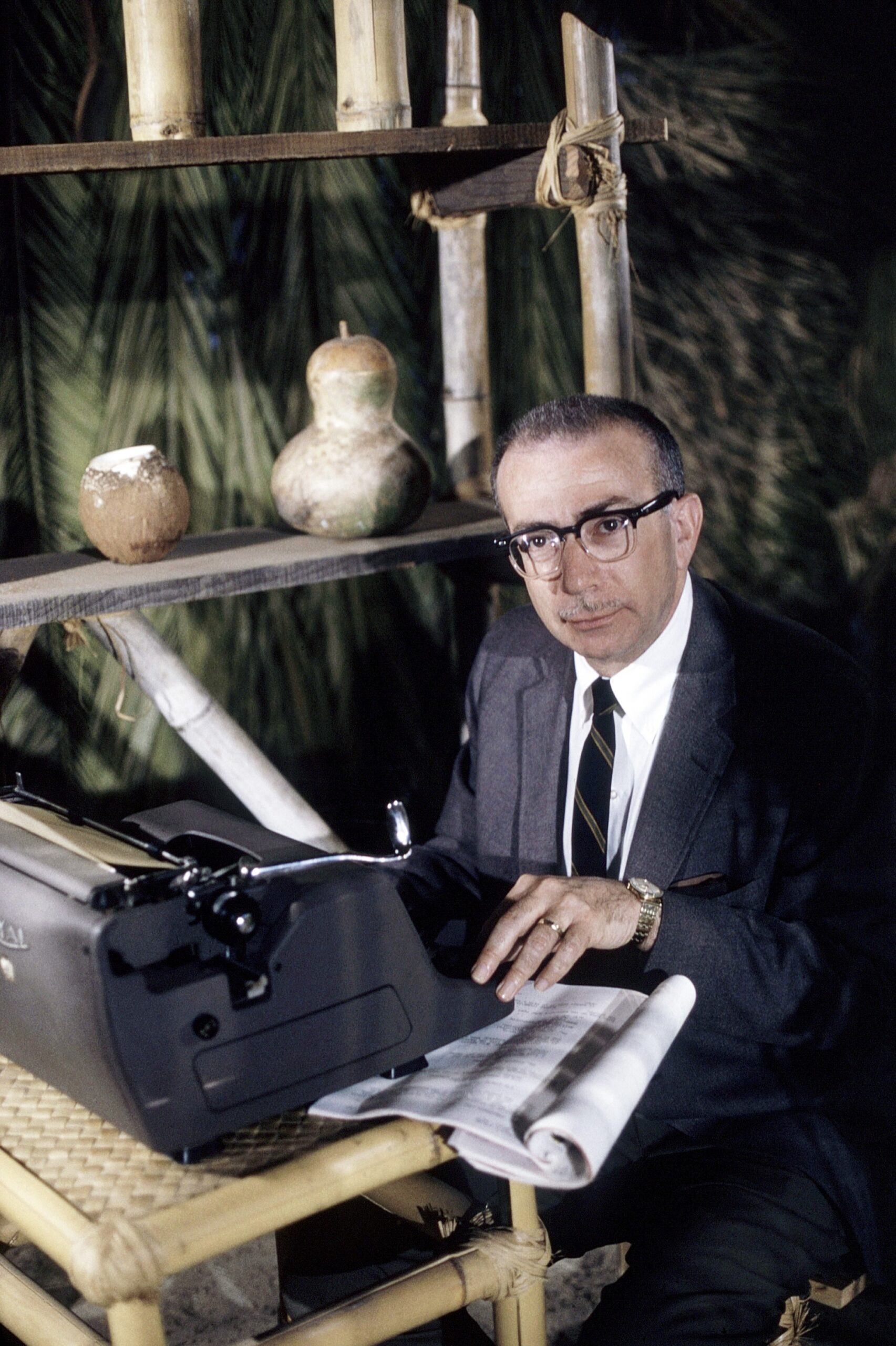 GILLIGAN'S ISLAND, writer and producer Sherwood Schwartz, on-set, 1965.
