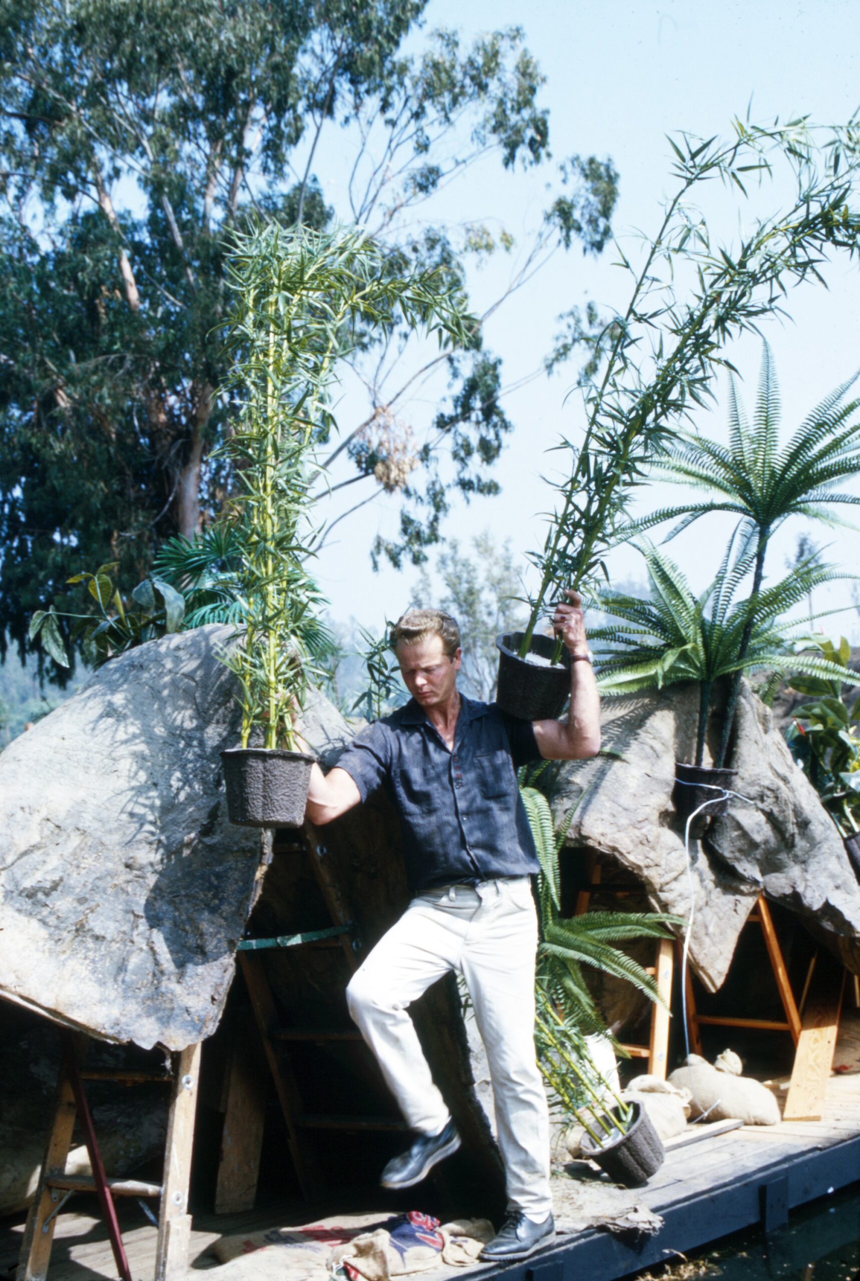 GILLIGAN'S ISLAND, constructing set, 1964-1967.