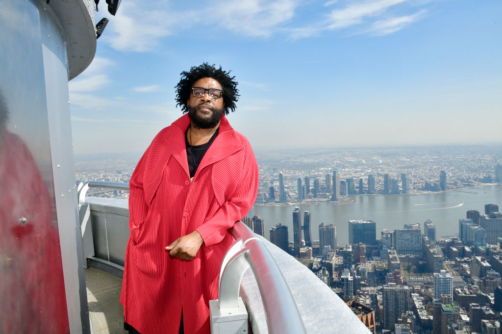 Questlove visits the Empire State Building in Celebration of The New York Times' 1000th Game of Wordle on March 14, 2024 in New York City