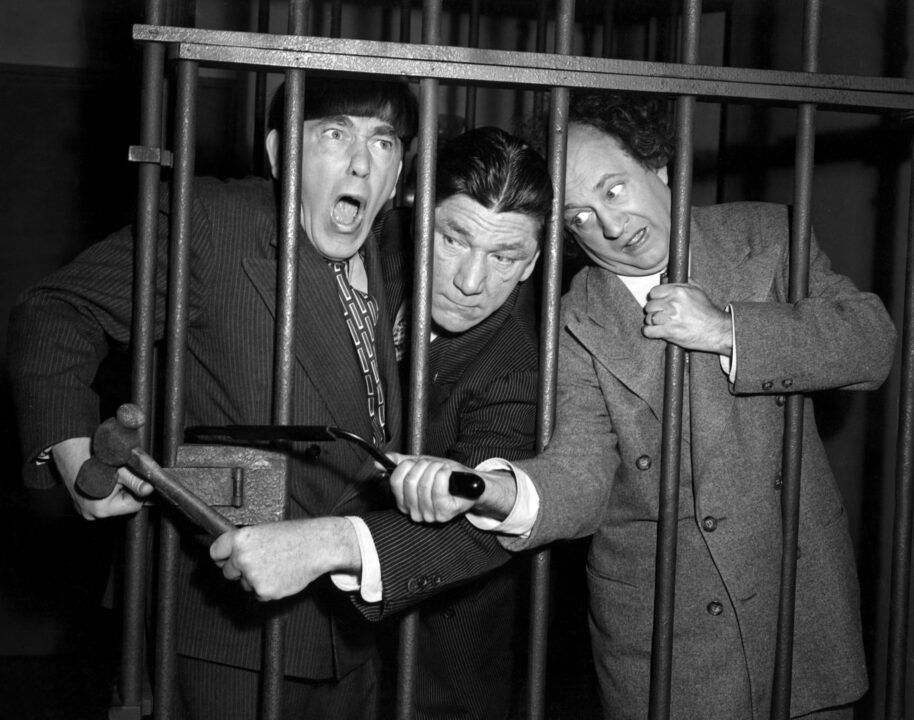 OF CASH AND HASH, Moe Howard, Shemp Howard, Larry Fine [The Three Stooges], 1955