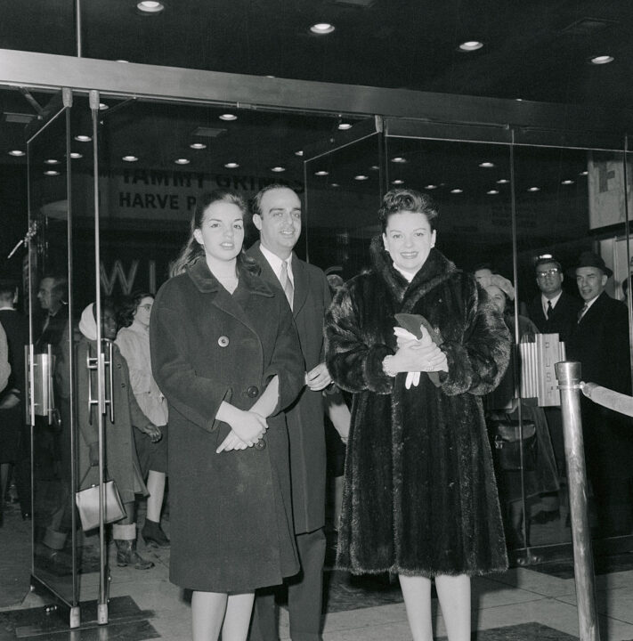 (Original Caption) Judy Garland (1922-1969) is shown with her husband and daughter, Vincent Minnelli and Liza Minelli.