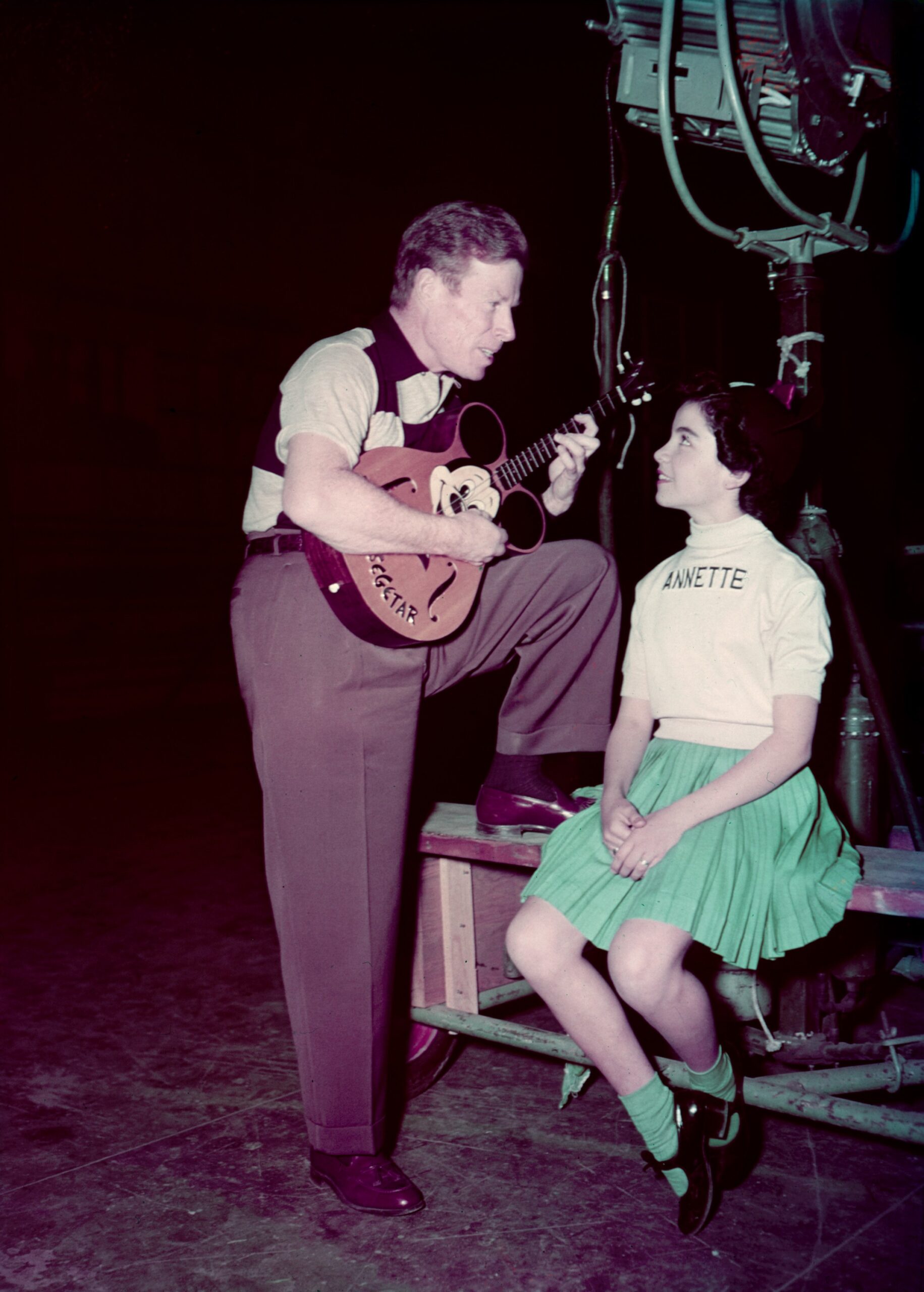 THE MICKEY MOUSE CLUB, from left: Jimmie Dodd, Annette Funicello, 1955-59.