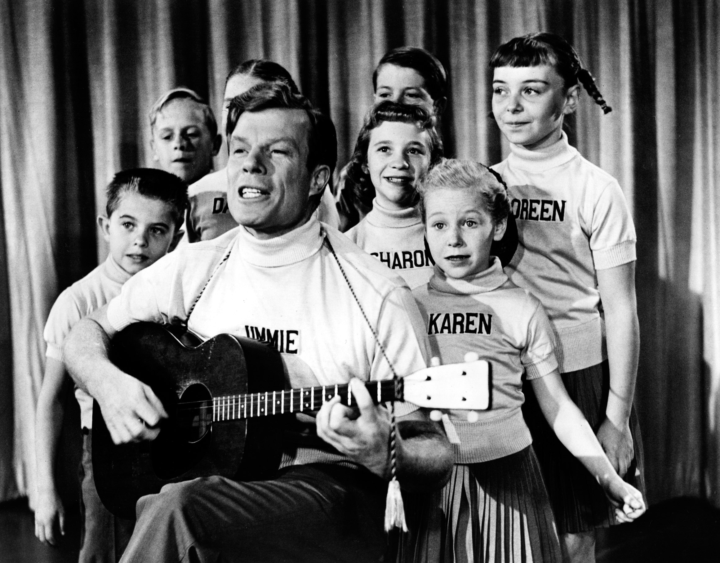 MICKEY MOUSE CLUB, Cubby O'Brien, Jimmie Dodd, Sharon Baird, Karen Pendelton, Doreen Tracy, 1955-1959
