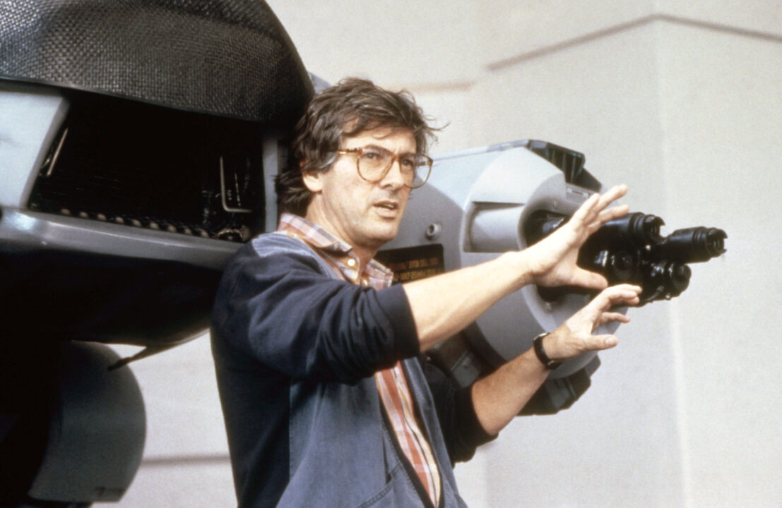 ROBOCOP, director Paul Verhoeven, on set, 1987.