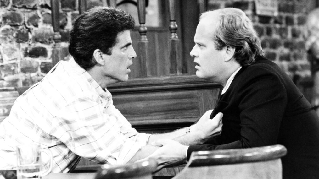 CHEERS, from left, Ted Danson, Kelsey Grammer, 1982-93 (1992 photo).