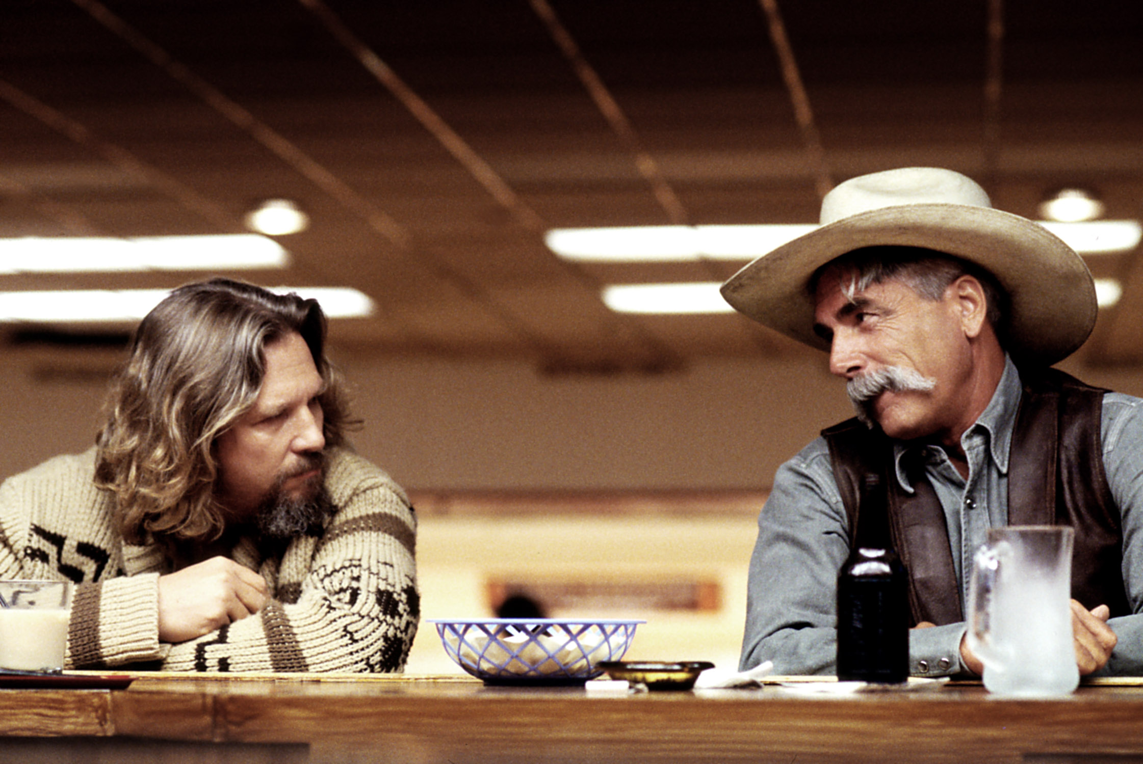 THE BIG LEBOWSKI, Jeff Bridges, Sam Elliott, 1998,