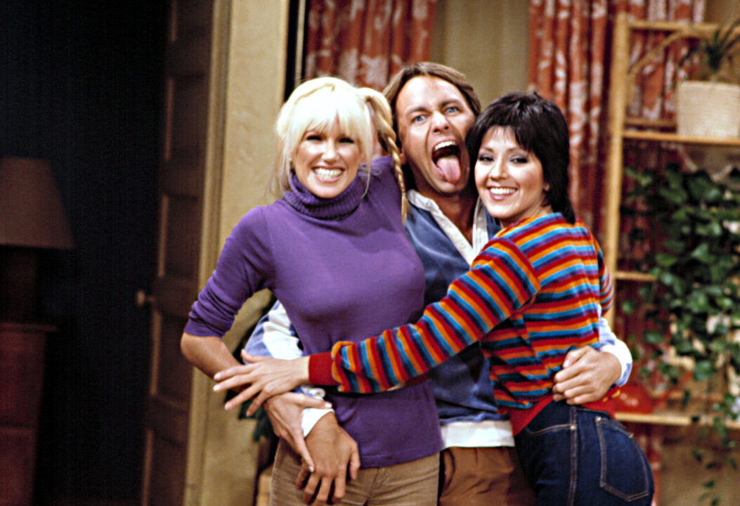 THREE'S COMPANY, 1977-84, Suzanne Somers, John Ritter, Joyce DeWitt, first season