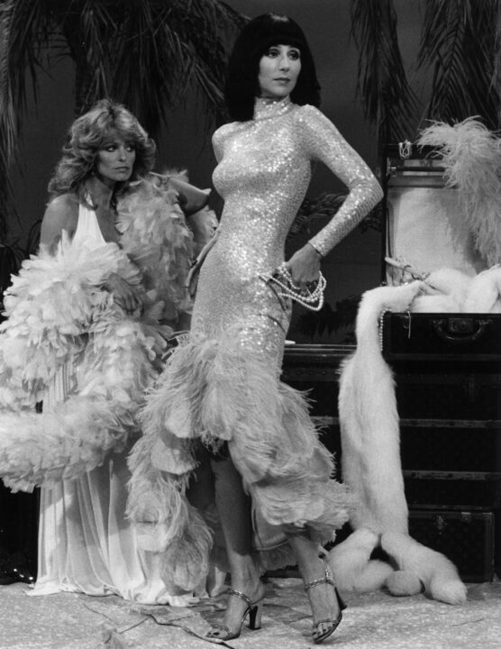 THE SONNY AND CHER SHOW, Farrah Fawcett, Cher, 1976-1977, 1976 episode