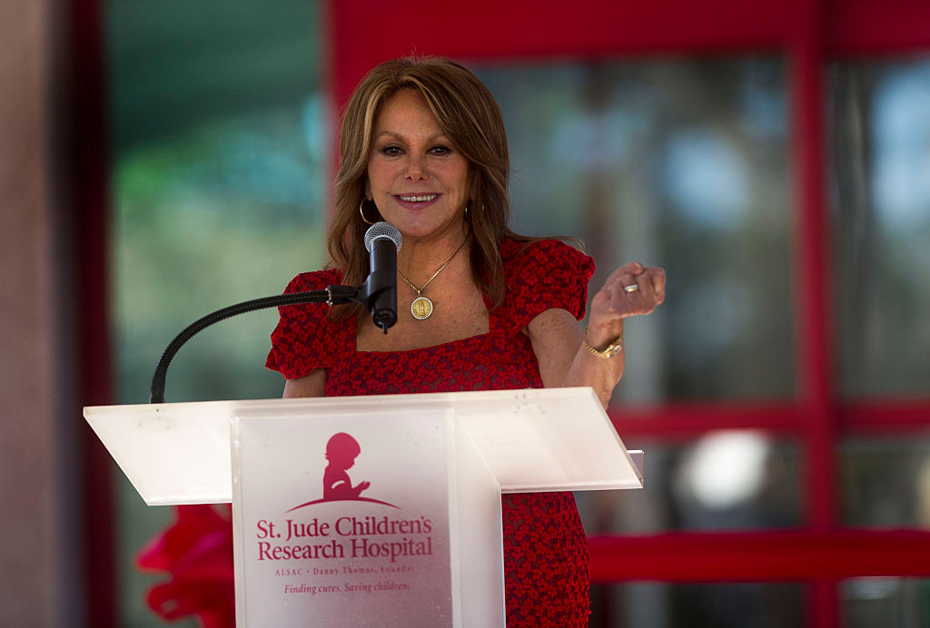 Marlo Thomas speaks at the dedication of The Marlo Thomas Center For Global Education & Collaboration at St. Jude Children's Research Hospital on November 20, 2014 in Memphis, Tennessee