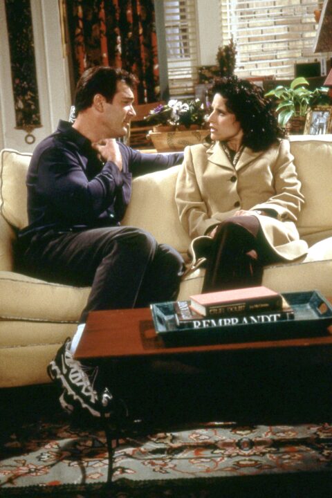 SEINFELD, from left: Patrick Warburton, Julia Louis-Dreyfus, The Apology, (Season 9, ep. 909, aired Dec. 11, 1997), 1990-98