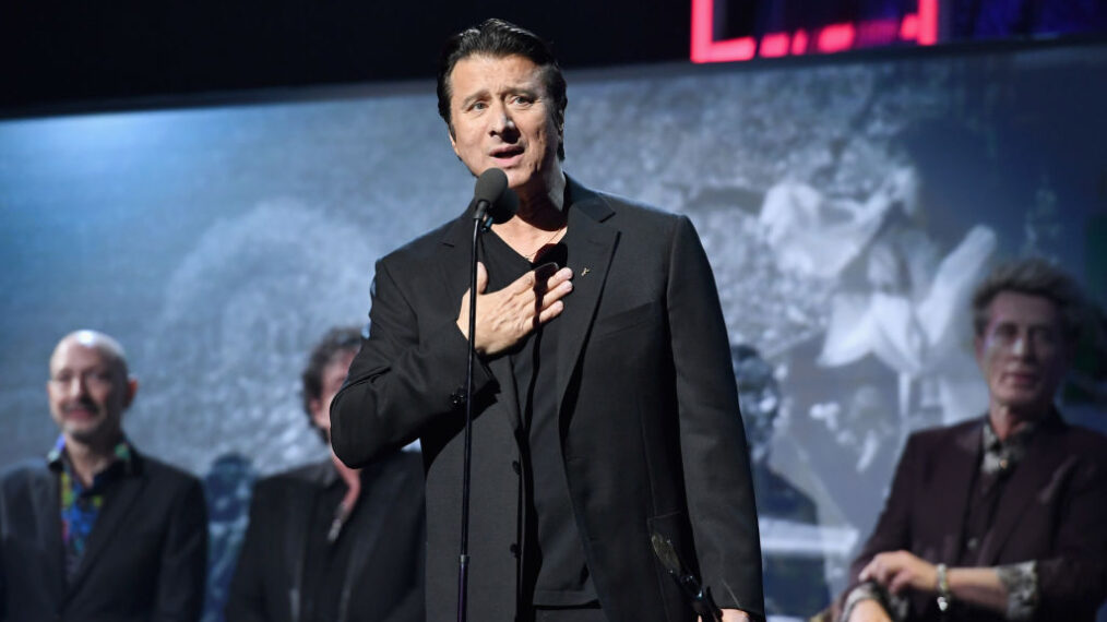 2017 Inductee Steve Perry of Journey speaks onstage at the 32nd Annual Rock & Roll Hall Of Fame Induction Ceremony at Barclays Center on April 7, 2017 in New York City. The event will broadcast on HBO Saturday, April 29, 2017 at 8:00 pm ET/PT