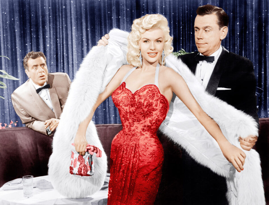 THE GIRL CAN'T HELP IT, from center: Jayne Mansfield, Tom Ewell, 1956.