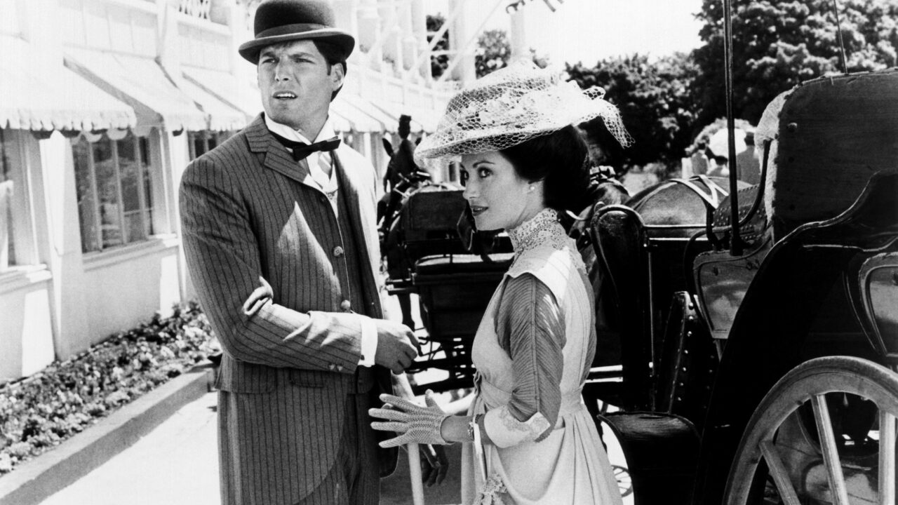 SOMEWHERE IN TIME, from left, Christopher Reeve, Jane Seymour, 1980,