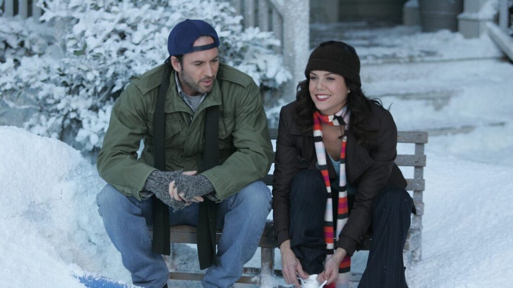 Gilmore Girls scene with Luke and Lorelai