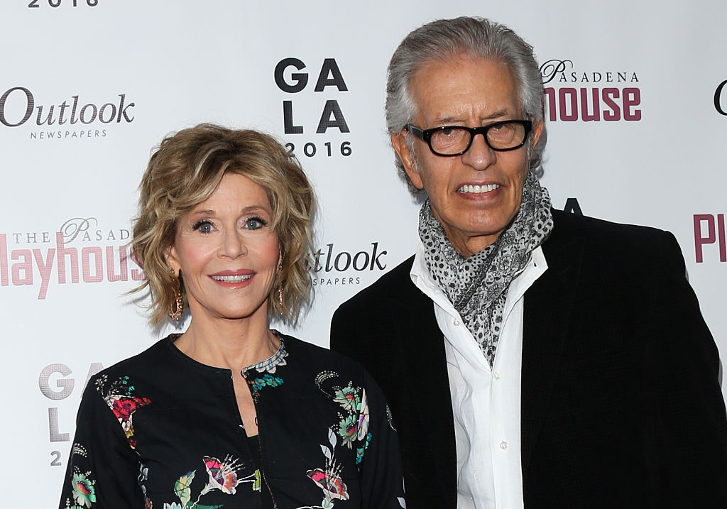 Actress Jane Fonda (L) and Music Producer Richard Perry (R) attend the Pasadena Playhouse Gala at The Pasadena Playhouse on April 30, 2016 in Pasadena, California