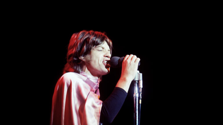 LIVERMORE, CA - DECEMBER 6: English singer, songwriter, actor, and film producer Mick Jagger of the English rock band The Rolling Stones performs during the Altamont Speedway Free Festival, which was a counterculture rock concert held on Saturday, December 6, 1969 at the Altamont Speedway in Livermore, California.