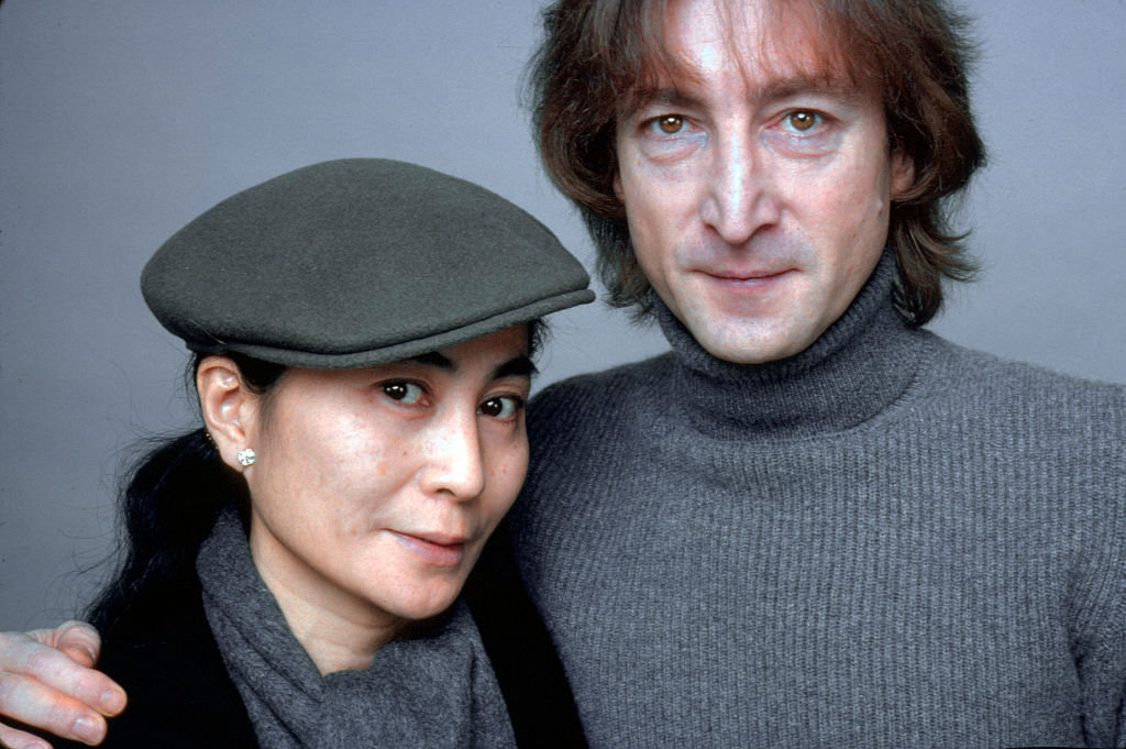 John Lennon and Yoko Ono photographed on November 2, 1980 - the first time in five years that Lennon had been photographed professionally and the last comprehensive photo shoot of his life