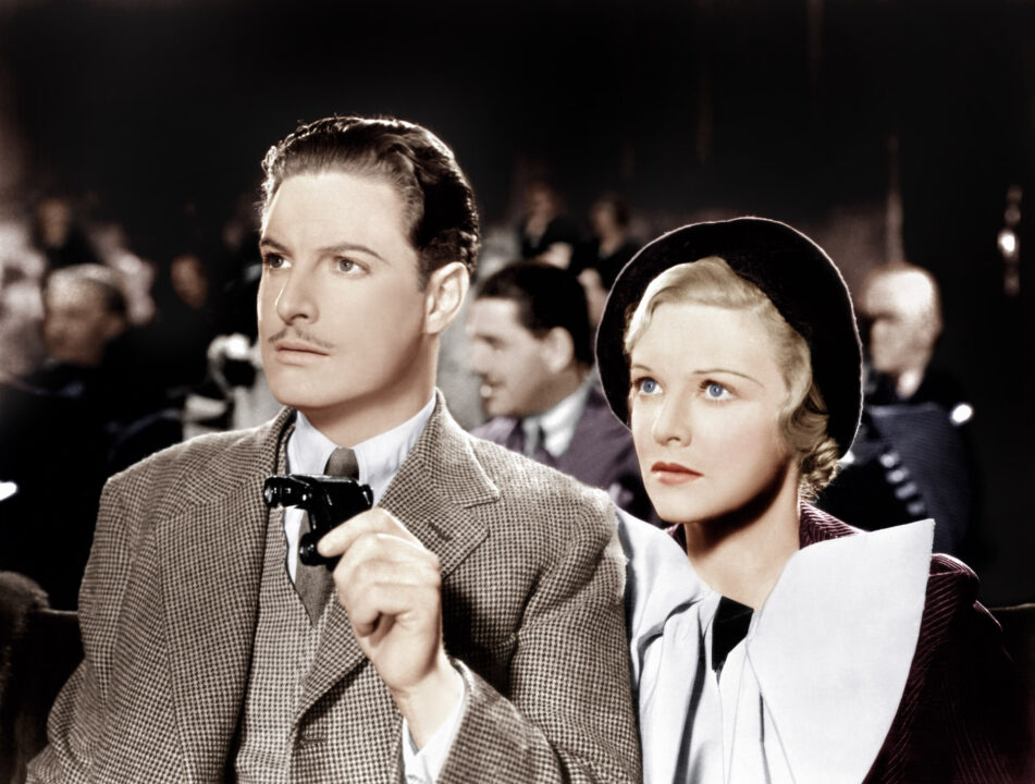 THE 39 STEPS, from left: Robert Donat, Madeleine Carroll, 1935