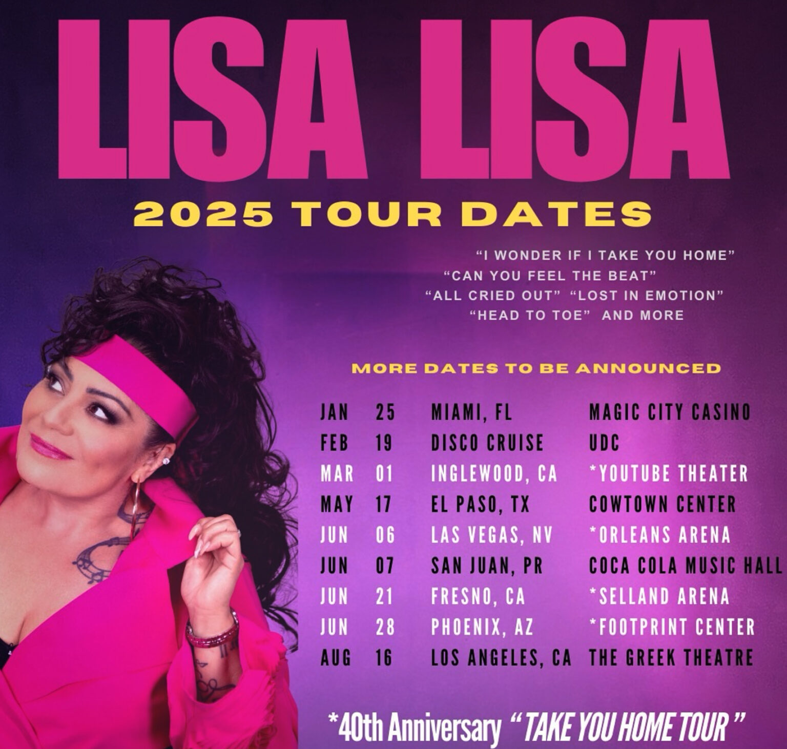 Where is lisa lisa and cult jam now 40th anniversary tour planned