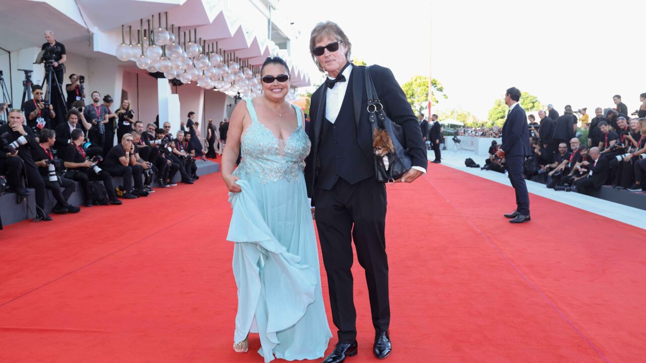 Devin Devasquez and Ronn Moss attend the "Kjaerlighet" (Love) red carpet during the 81st Venice International Film Festival at Palazzo del Cinema on September 06, 2024 in Venice, Italy. (Photo by Pascal Le Segretain/Getty Images)