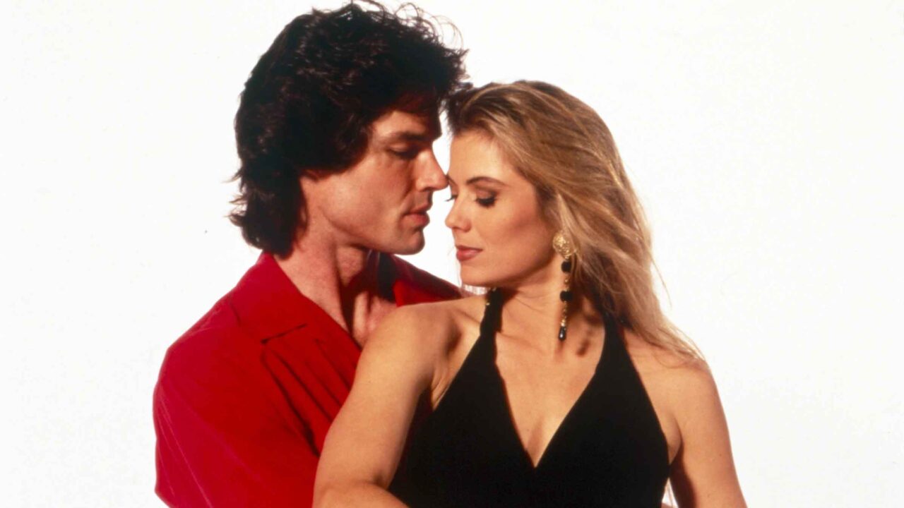 THE BOLD AND THE BEAUTIFUL, from left: Ronn Moss, Katherine Kelly Lang, 1992, 1987– . ph: Jeff Katz / TV Guide /© CBS / Courtesy Everett Collection