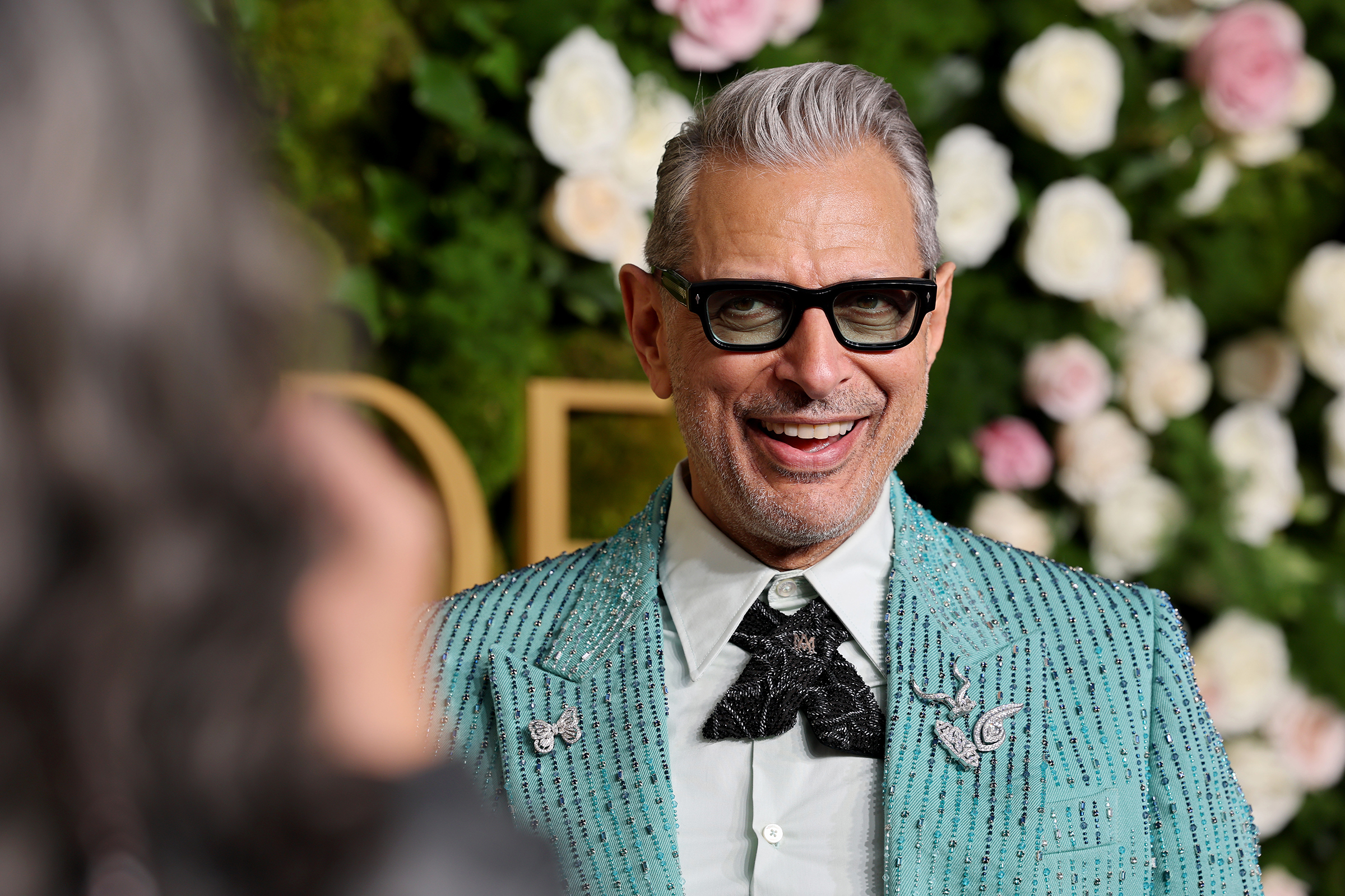 BEVERLY HILLS, CALIFORNIA - JANUARY 05: Jeff Goldblum attends the 82nd Annual Golden Globe Awards at The Beverly Hilton on January 05, 2025 in Beverly Hills, California.
