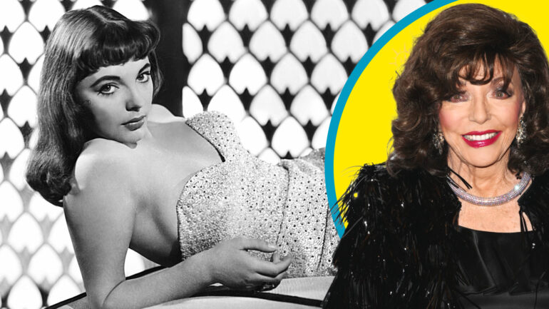 Joan Collins then and now