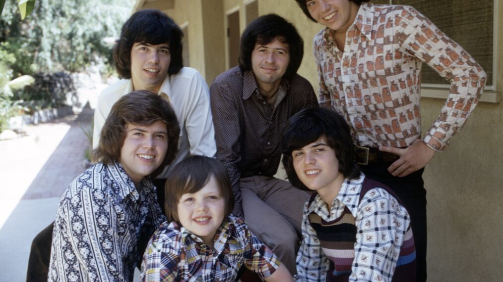 The Osmond Brothers (clockwise from lower left): Jimmy Osmond, Merrill Osmond, Jay Osmond, Wayne Osmond, Alan Osmond, Donny Osmond, 1973