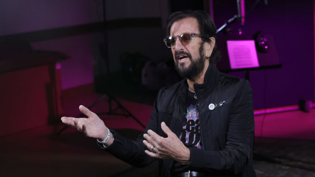 Ringo Starr is interviewed at a listening party for Ringo Starr's new country album