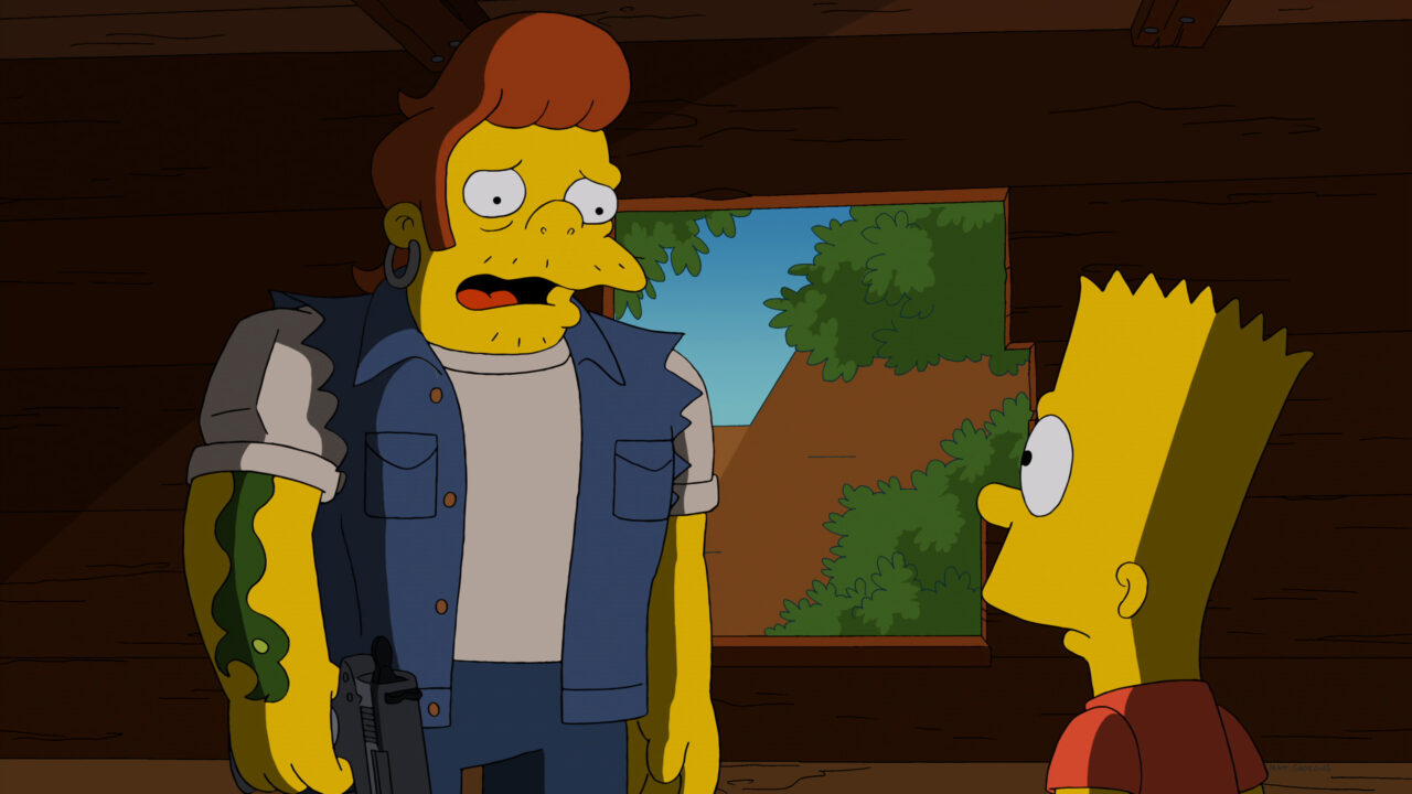 THE SIMPSONS, l-r: Snake, Bart Simpsons in 'Luca$' (Season 25, Episode 17, aired April 6, 2014)