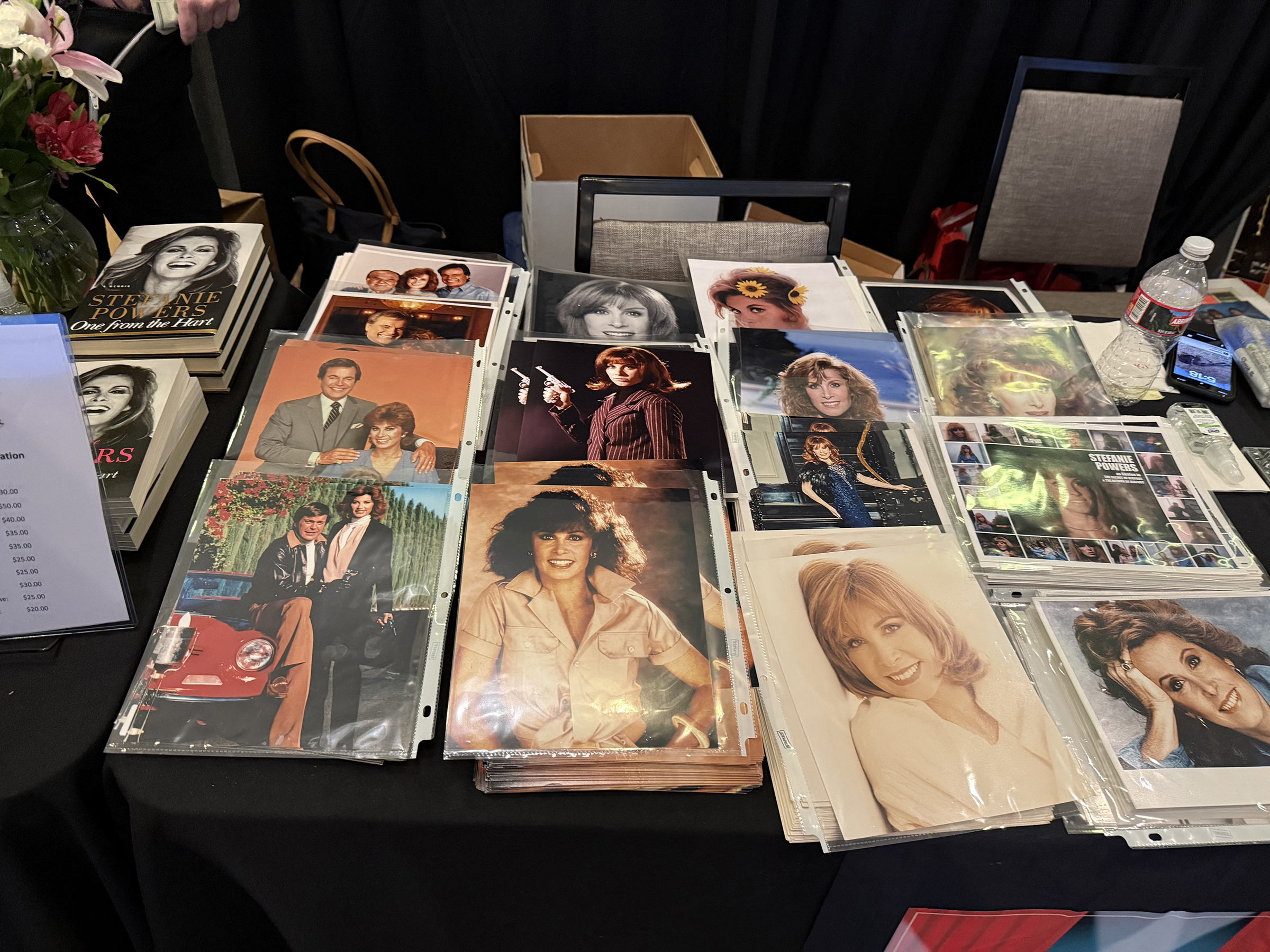 Stephanie Powers merch table