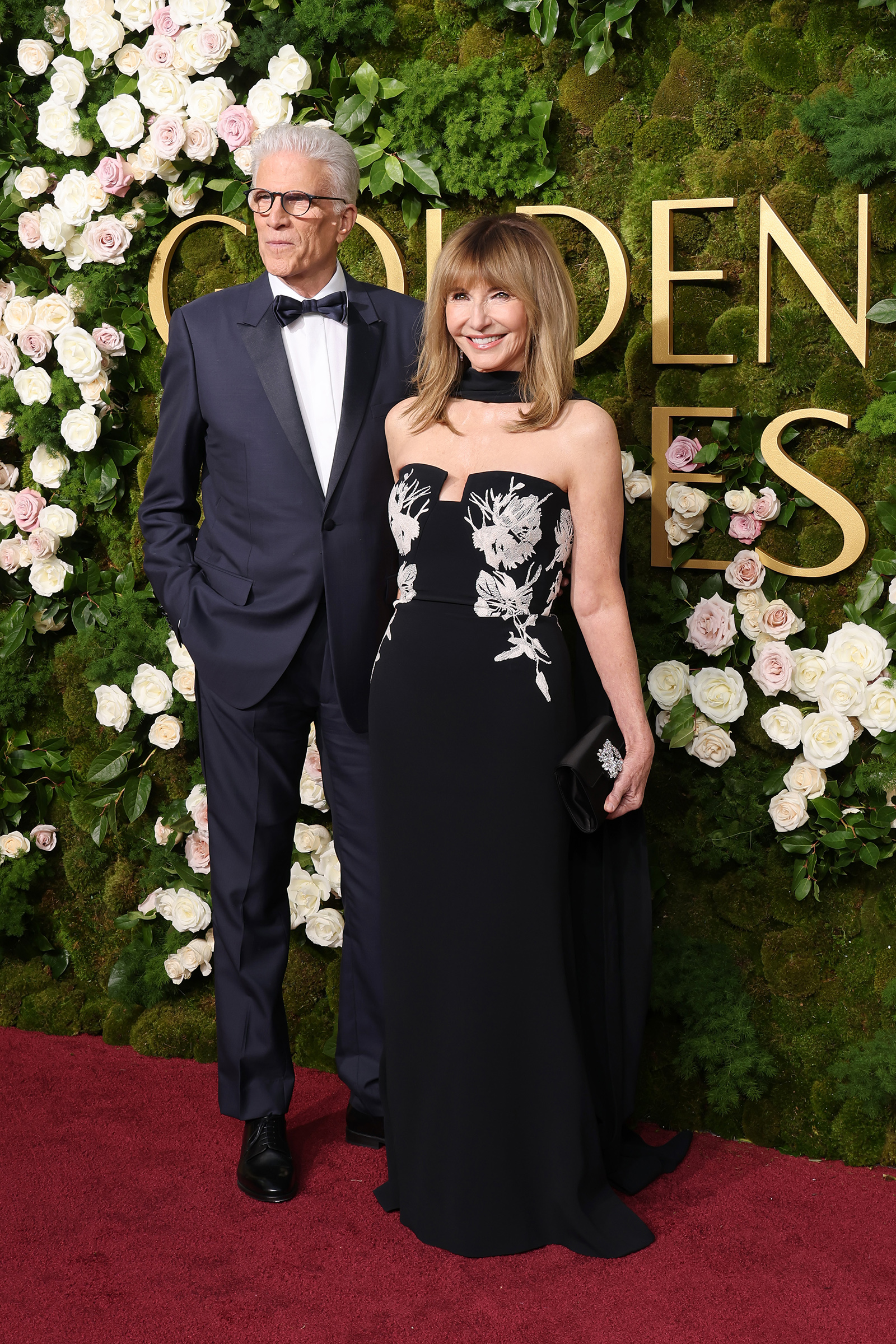 BEVERLY HILLS, CALIFORNIA - JANUARY 05: (L-R) Ted Danson and Mary Steenburgen attend the 82nd Annual Golden Globe Awards at The Beverly Hilton on January 05, 2025 in Beverly Hills, California.