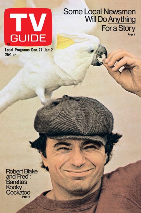 BARETTA, Robert Blake, & Fred, TV GUIDE cover, December 27, 1975 - January 2, 1976.