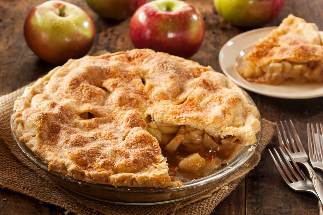 Homemade Organic Apple Pie Dessert Ready to Eat stock art
