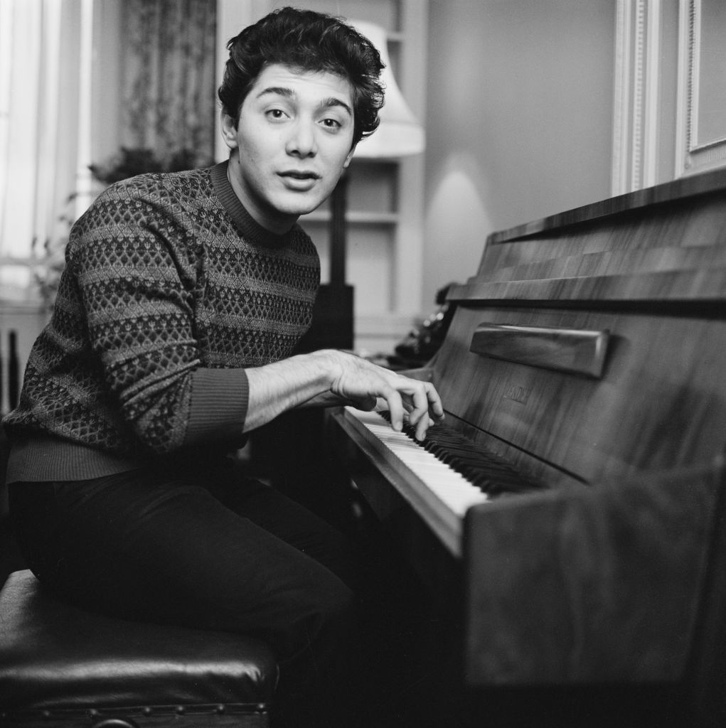 Canadian singer, songwriter and actor Paul Anka playing the piano, UK, 20th January 1965