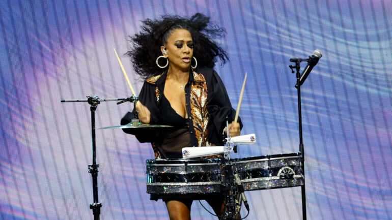 Sheila E. performs onstage during Day 2 of the 2024 ESSENCE Festival of Culture presented by Coca-Cola at Caesars Superdome on July 06, 2024 in New Orleans, Louisiana