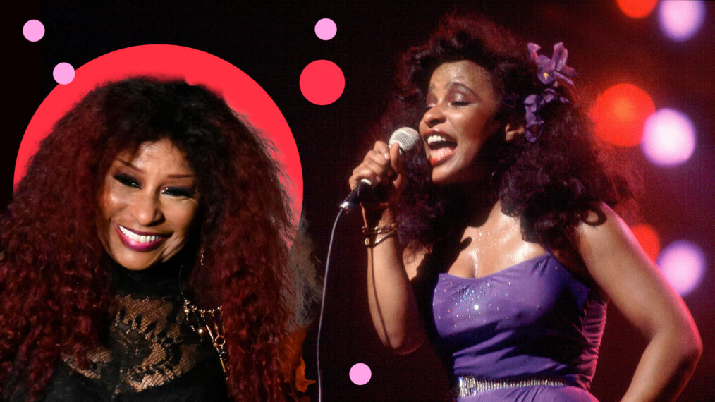 Singer Chaka Khan in 1980 and 2023 composite image