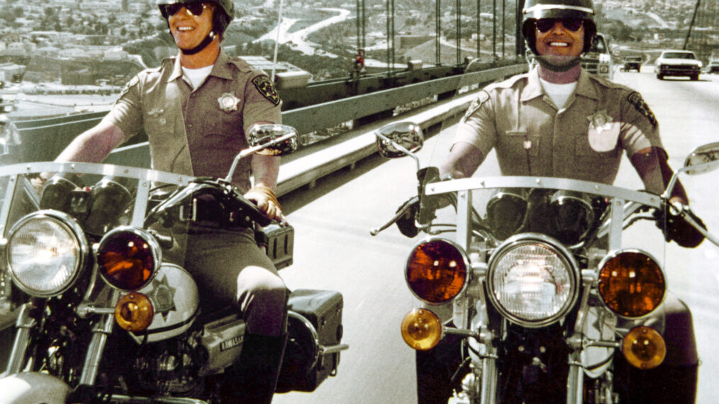 CHIPS, from left, Larry Wilcox, Erik Estrada, 1977-83