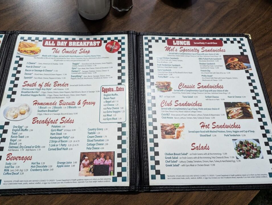 Mels Diner Pheonix Menu