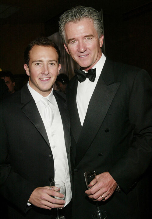 NEW YORK - NOVEMBER 2: (U.S. TABS AND HOLLYWOOD REPORTER OUT) Actor Patrick Duffy (R) and son Conor attend the cocktail party for the "CBS at 75" television gala at the Hammerstein Ballroom November 2, 2003 in New York City