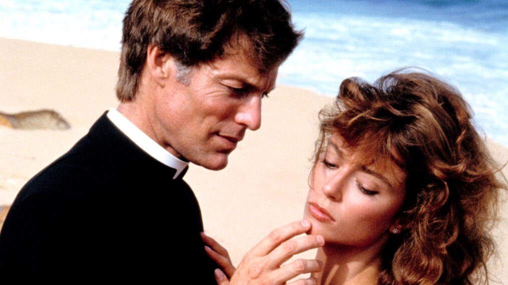 THE THORN BIRDS, Richard Chamberlain, Rachel Ward, 1983.