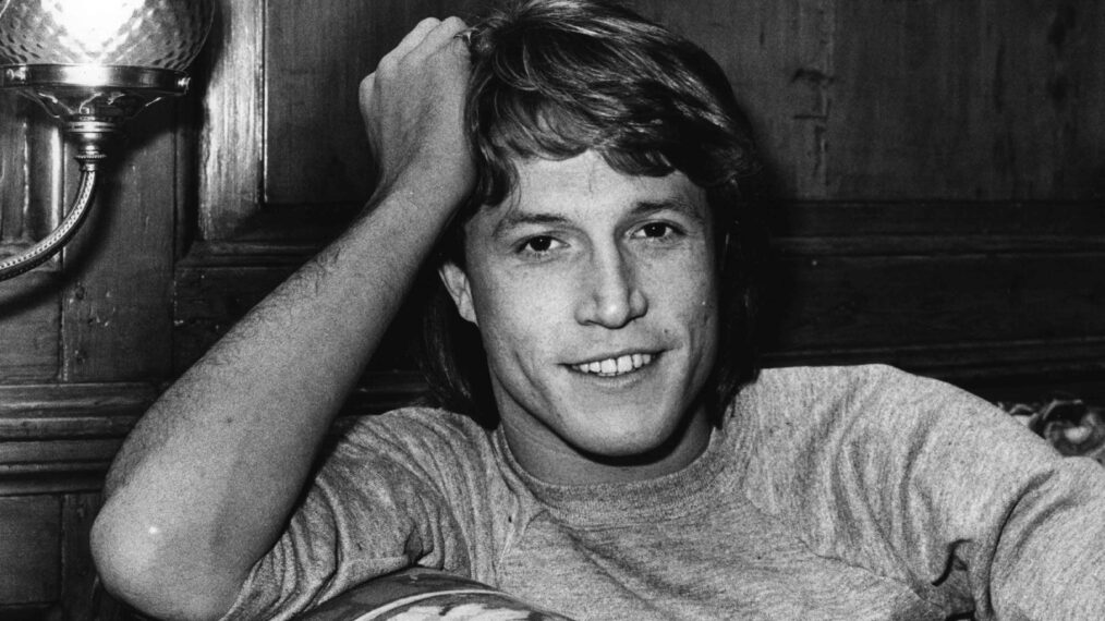 27th February 1980: Andy Gibb (1958 - 1988), British singer and younger brother of the Bee Gees. (Photo by Stuart Nicol/Evening Standard/Getty Images)a