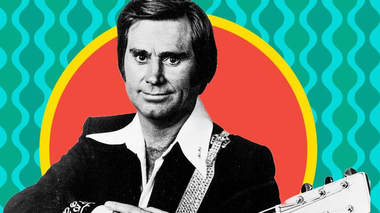George Jones on graphic background