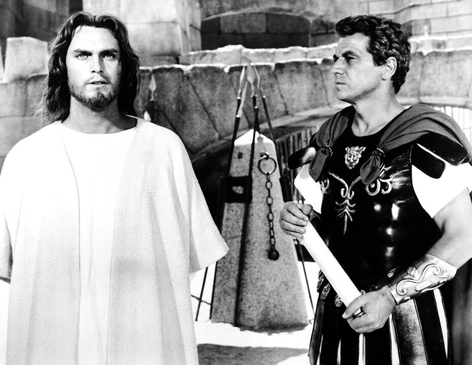 KING OF KINGS, from left, Jeffrey Hunter, Ron Randell, 1961