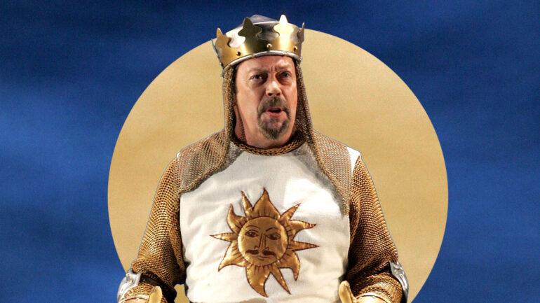 Actor Tim Curry performs a scene from