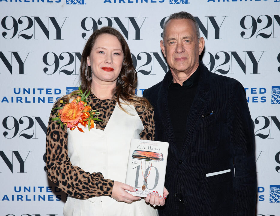 NEW YORK, NEW YORK - APRIL 08: E.A. Hanks and Tom Hanks Discuss Her New Book "The 10: A Memoir Of Family And The Open Road" at 92NY on April 08, 2025 in New York City.
